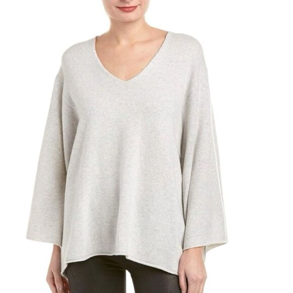 BCBGMAXAZRIA Masha Knit Kimono Merino Wool Blend Oversized V-Neck Sweater - XS - Picture 1 of 15